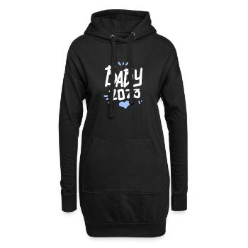 Bébé 2023 - Naissance Enceinte 2023 Grossesse - Sweat-shirt à capuche long Femme - noir - Devant