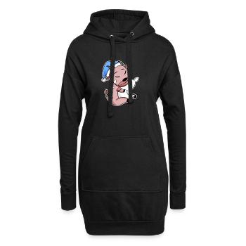 Antilope - Hoodie-Kleid - Schwarz - Vorne