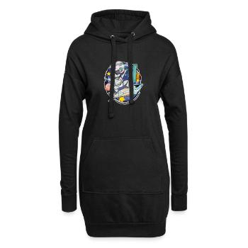Garçon 4 ans Espace - Cadeau 4ème anniversaire - Sweat-shirt à capuche long Femme - noir - Devant
