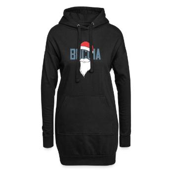 Joueur de boccia Père Noël Boules Boccia - Sweat-shirt à capuche long Femme - noir - Devant