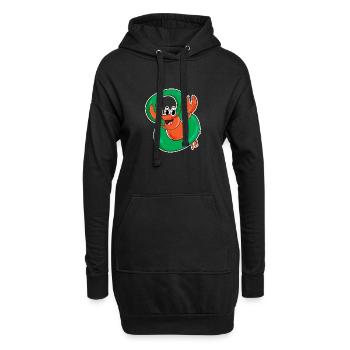 8 Jahre alt - 8. Geburtstag mit Tier Motiv - Hoodie-Kleid - Schwarz - Vorne