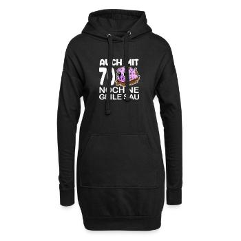 70. Geburtstag Sau Spruch lustig Geschenk - Hoodie-Kleid - Schwarz - Vorne