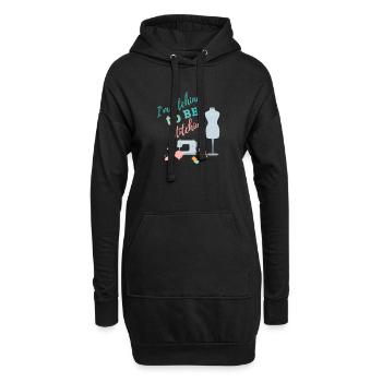 I'm itching to be stitching - Crafting Sewing - Hoodie-Kleid - Schwarz - Vorne
