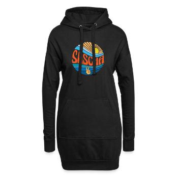 Sascha Shirt Vintage Sunset Sascha Groovy Tie Dye - Sweat-shirt à capuche long Femme - noir - Devant