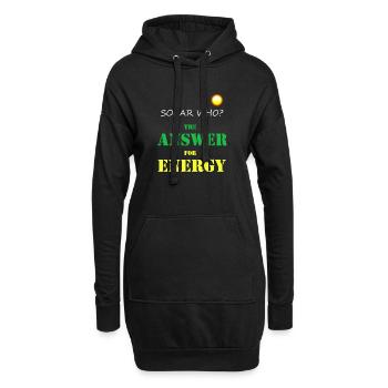 Solar WHO? Solarenergie Photovoltaik Erneuerbar - Hoodie-Kleid - Schwarz - Vorne