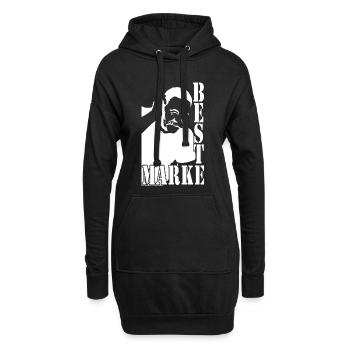 Meilleur homme de marque - Sweat-shirt à capuche long Femme - noir - Devant