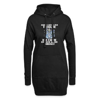 Nordsee - Hoodie-Kleid - Schwarz - Vorne