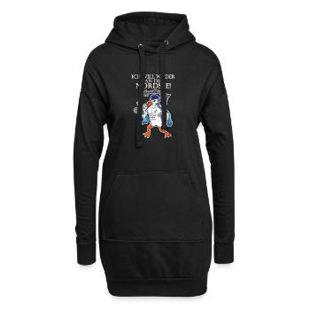 Nordsee Spruch - Hoodie-Kleid - Schwarz - Vorne