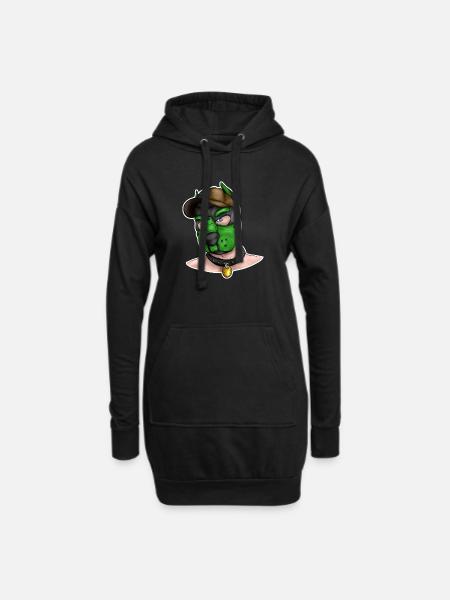 PupGreen - Hoodie-Kleid - Schwarz