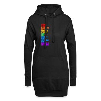 Science is real Love is Love - Hoodie-Kleid - Schwarz - Vorne