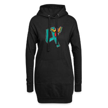 4 ans 4 ans avec motif animal - quatre - Sweat-shirt à capuche long Femme - noir - Devant