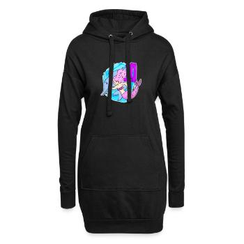 Fille - 10e anniversaire Sirène - Fille - Sweat-shirt à capuche long Femme - noir - Devant