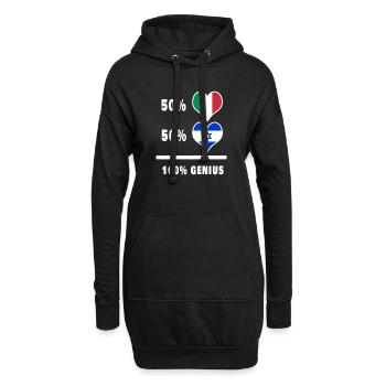 Drapeaux 100% fantastiques pour Israël et l’Italie - Sweat-shirt à capuche long Femme - noir - Devant