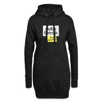 Außer Betrieb Bin Im Ruhestand Rente Büro Rentner - Hoodie-Kleid - Schwarz - Vorne
