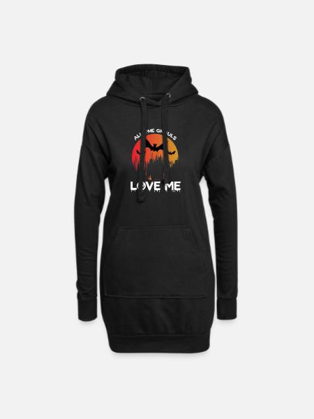 All The Ghouls Love Me Halloween - Hoodie-Kleid - Schwarz
