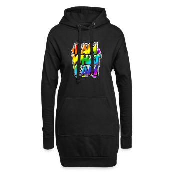 I am what I am - alles normal, oder? - Hoodie-Kleid - Schwarz - Vorne