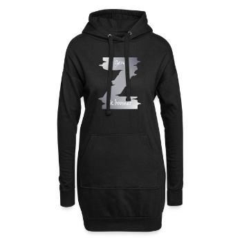 Generation Z Motiv Boomer digitales Zeitalter - Hoodie-Kleid - Schwarz - Vorne