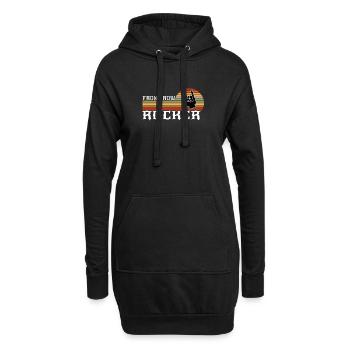 Front Row Rocker: Vintage Rock n Roll, Hard Rock - Hoodie-Kleid - Schwarz - Vorne