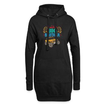 Big Brother, grand frère Autocollant - Sweat-shirt à capuche long Femme - noir - Devant