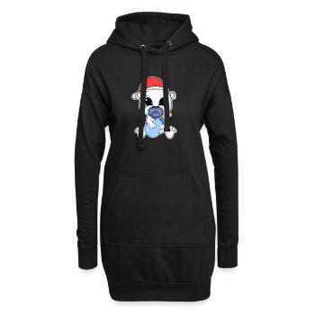 Ours bébé Noël ours polaire - Sweat-shirt à capuche long Femme - noir - Devant