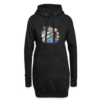 Capitaine Sailor Bear - Sweat-shirt à capuche long Femme - noir - Devant