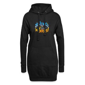 Science rocks - Hoodie-Kleid - Schwarz - Vorne