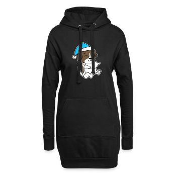 Braque allemand à poil court Sleeping Fatigue Chien - Sweat-shirt à capuche long Femme - noir - Devant