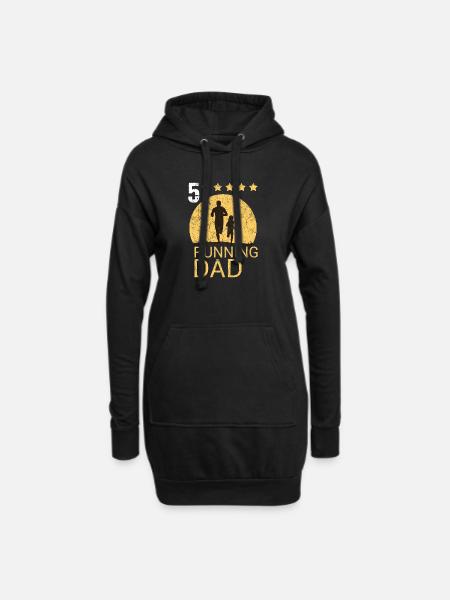 Running Dad Läufer Dad Trail Running - Hoodie-Kleid - Schwarz