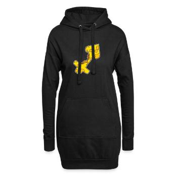 Signe du zodiaque Symbole du Sagittaire - Sweat-shirt à capuche long Femme - noir - Devant