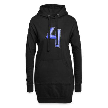 4 - Vier - Hoodie-Kleid - Schwarz - Vorne