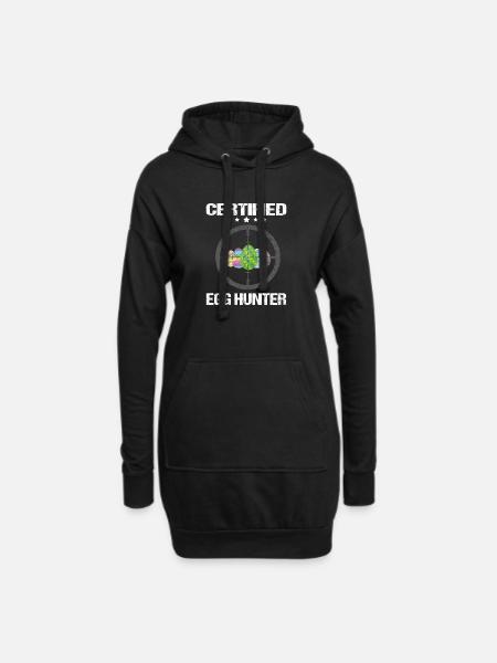 Certified Egg Hunter - Hoodie-Kleid - Schwarz