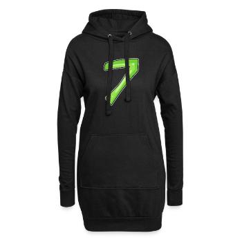 7 - sieben grün - Hoodie-Kleid - Schwarz - Vorne