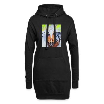Free Spirit - Wildpferd - Hoodie-Kleid - Schwarz - Vorne