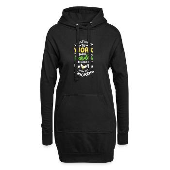 Garten Gartenarbeit - Hoodie-Kleid - Schwarz - Vorne