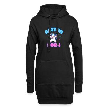 Abitur 2024: Dabbing Einhorn für den Abschluss! - Hoodie-Kleid - Schwarz - Vorne