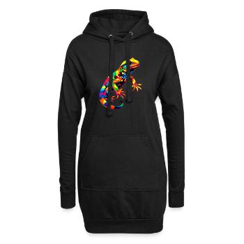 Salamandres, tritons, amphibiens à queue, salamandres de Virginie - Sweat-shirt à capuche long Femme - noir - Devant