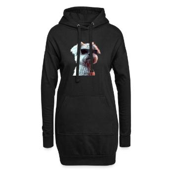 Malteser Kleiner Maltese Hund Liebe Süße Malteser - Hoodie-Kleid - Schwarz - Vorne