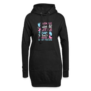 Passend Party zur Enthüllung des Geschlechts - Hoodie-Kleid - Schwarz - Vorne