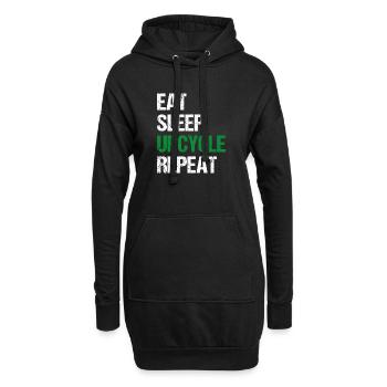 Upcycle Repeat - Hoodie-Kleid - Schwarz - Vorne