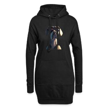 Dogue Allemand Hatz Mâle Saupacker Dogue Allemand - Sweat-shirt à capuche long Femme - noir - Devant