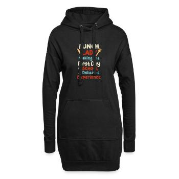 Lunch Lady erster Schultag zurück zur Schule - Hoodie-Kleid - Schwarz - Vorne