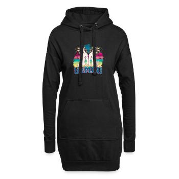 Gemini Horoscope Astrology Twins Sign Vintage. - Hoodie Dress - black - Front