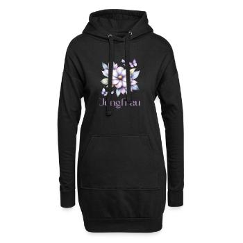 Elegantes Jungfrau Sternzeichen Aquarell Geschenk - Hoodie-Kleid - Schwarz - Vorne
