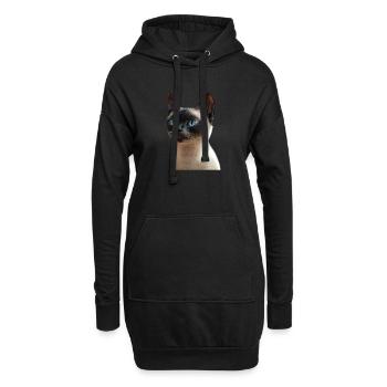 Siamkatze Siam Katze Siamese Cat Siamesen Katzen - Hoodie-Kleid - Schwarz - Vorne