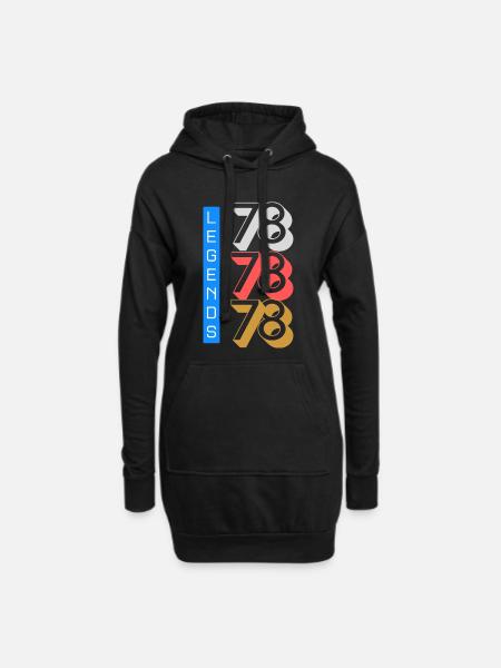 Legends 1978 Pattern - Hoodie Dress - black