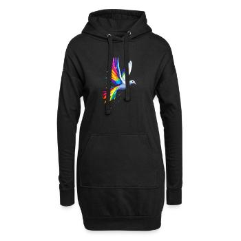 Taube Weiß Frieden Peace Ringeltaube Weiße Tauben - Hoodie-Kleid - Schwarz - Vorne