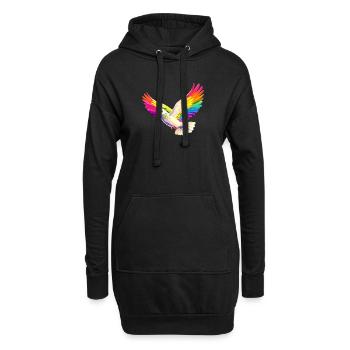 Taube Weiß Frieden Peace Ringeltaube Weiße Tauben - Hoodie-Kleid - Schwarz - Vorne
