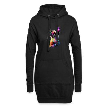 Siamkatze Siam Katze Siamese Cat Siamesen Katzen - Hoodie-Kleid - Schwarz - Vorne