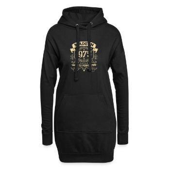 Parfait Millésime d’anniversaire 1975 - Sweat-shirt à capuche long Femme - noir - Devant