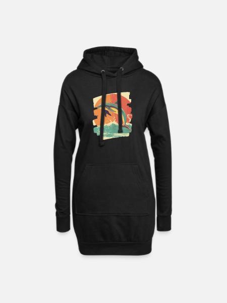 Delfin - Hoodie-Kleid - Schwarz